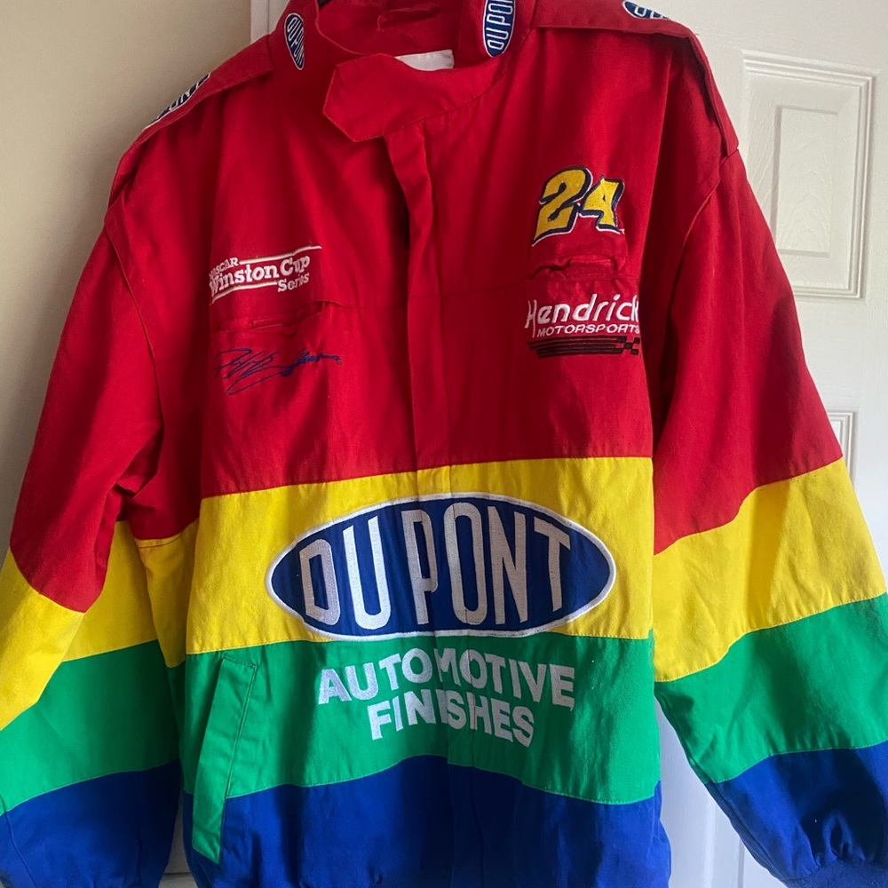 DuPont Racing Jacket with Rainbow Stripes